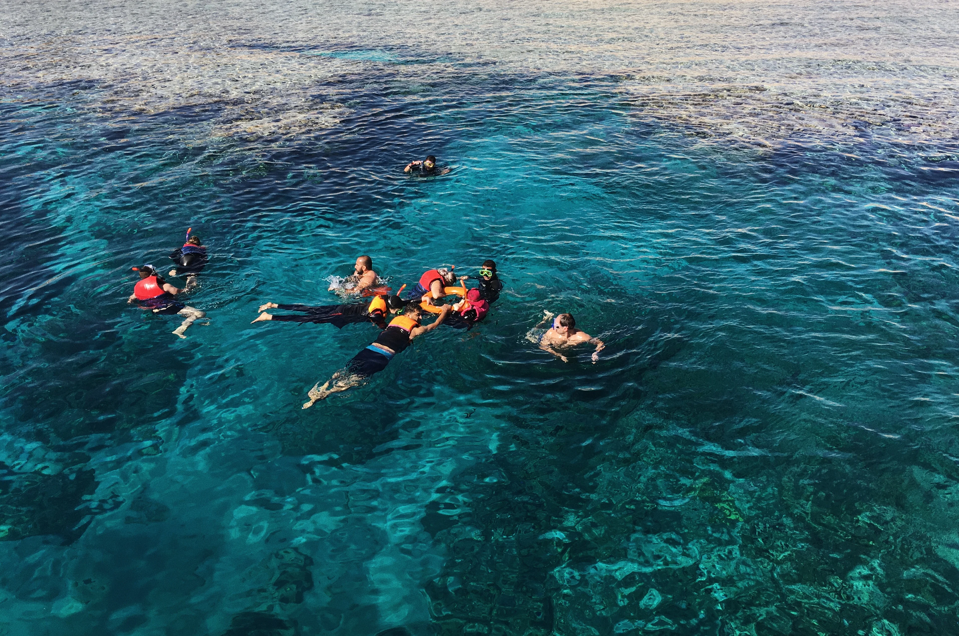 Arrecife de Mahahual durante un tour de snorkel